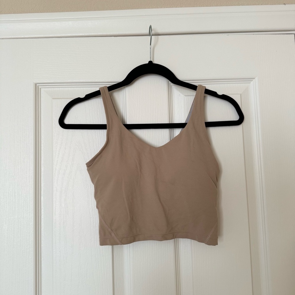 GLOWMODE FeatherFit Active Tank, Size 4 (S) in Khaki Beige